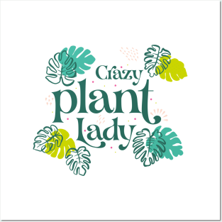 Crazy plant Lady Posters and Art